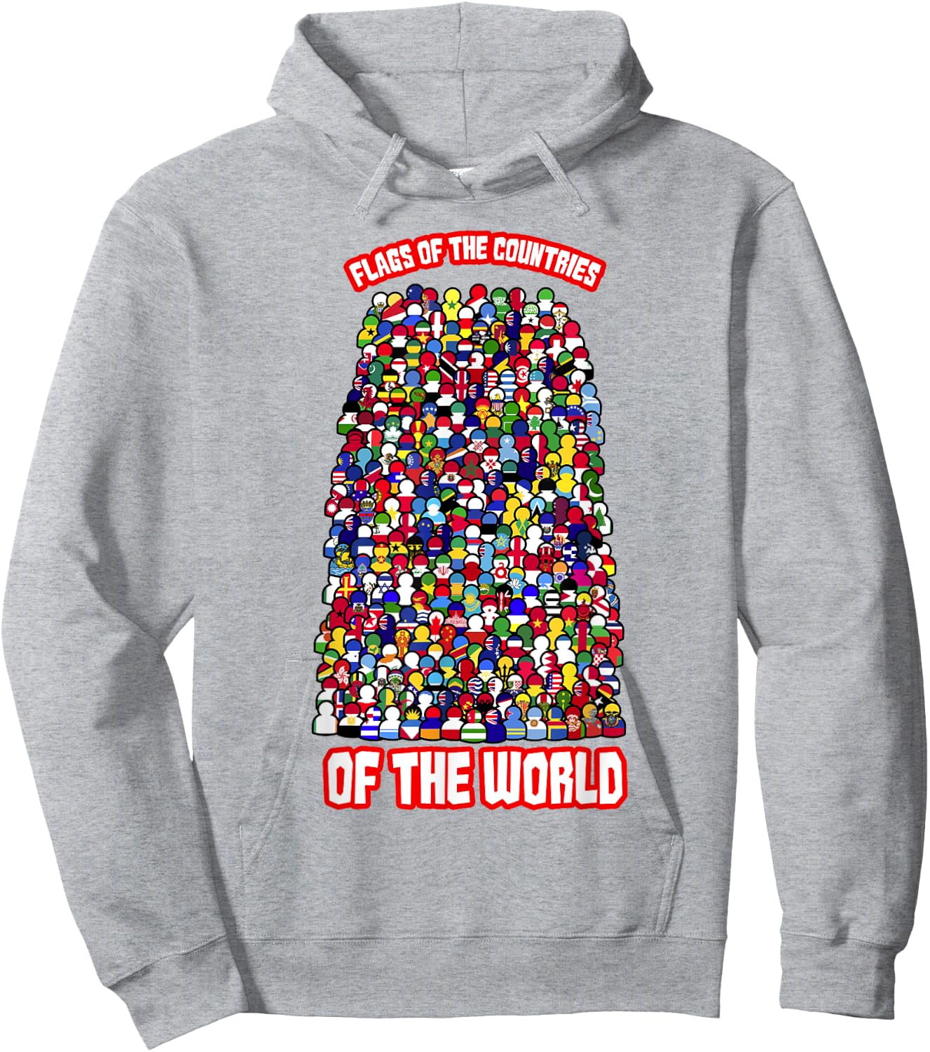 Flags Of The Countries Of The World International Humans Hoodie - Hoodie | Ash
