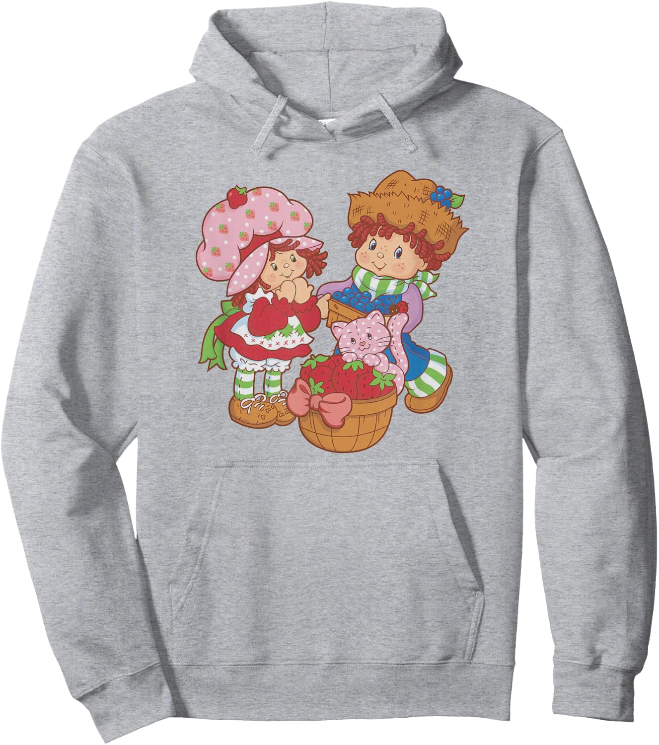 Strawberry Shortcake Huckleberry Berry Basket Hoodie - Hoodie | Ash