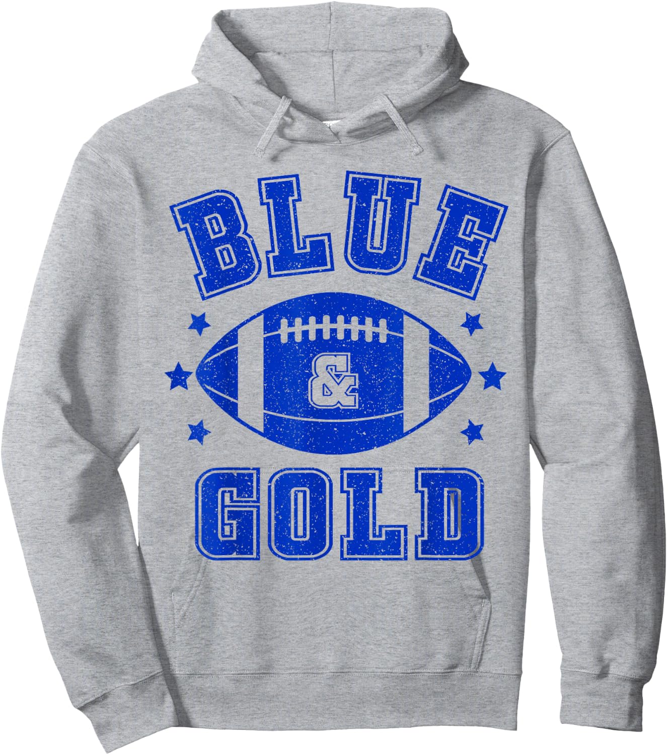 On Gameday Football We Wear Blue And Gold School Spirit Hoodie - Hoodie | Ash