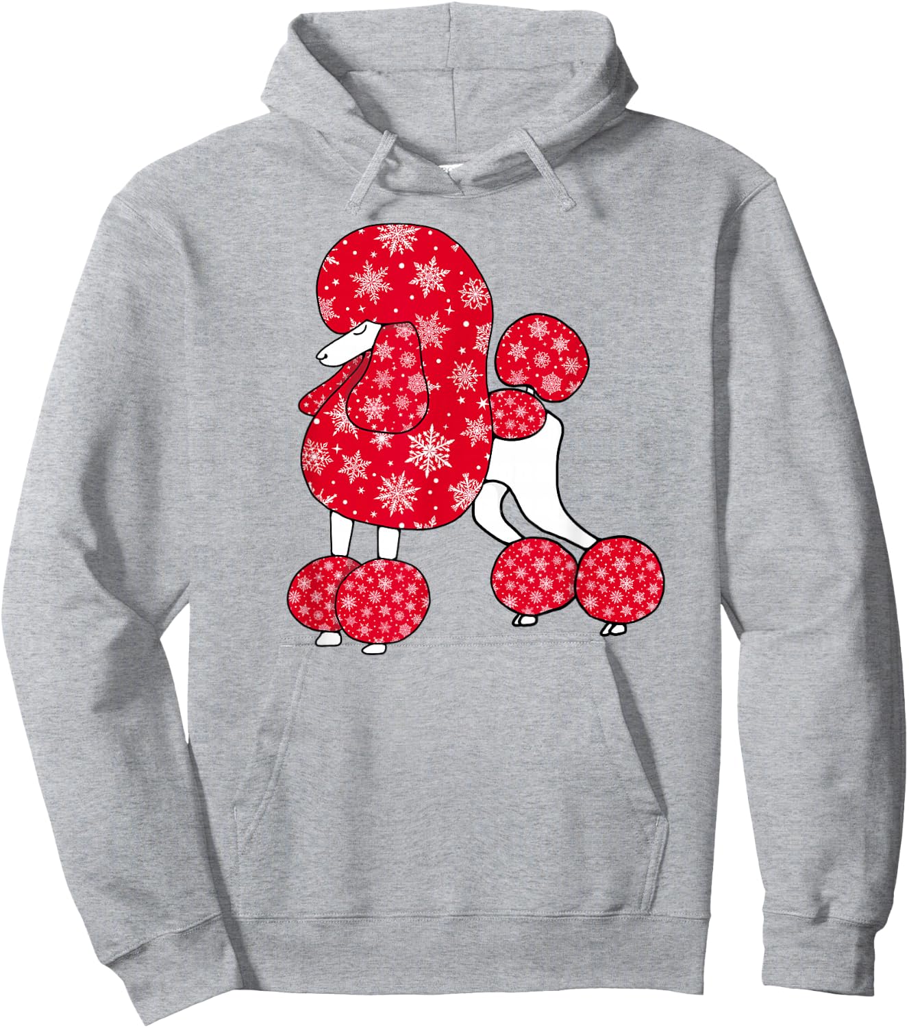 Cute Christmas Poodle For Standard Poodle Lovers Hoodie - Hoodie | Ash