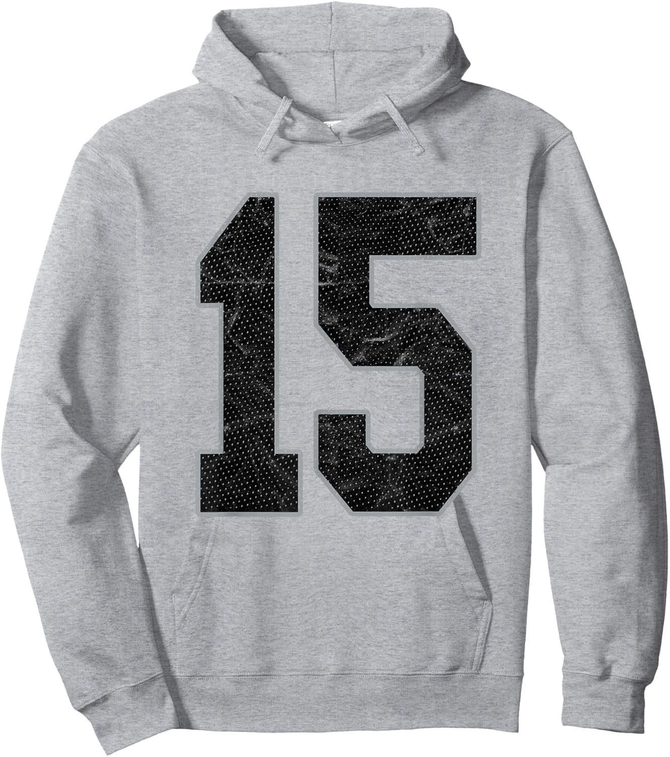 Number 15 Numbered Uniform Sports Team Jersey 15th Birthday Hoodie - Hoodie | Ash