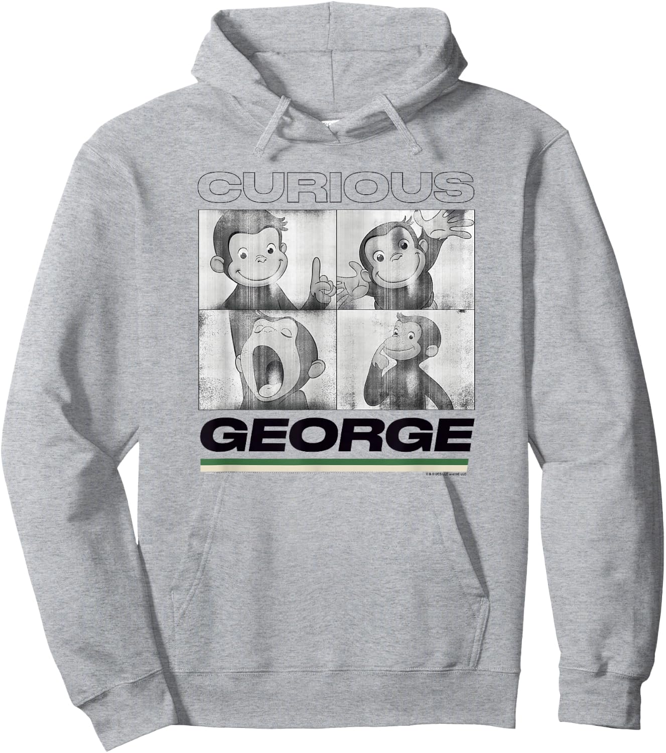Curious George Vintage George Photo Box Up Hoodie - Hoodie | Ash