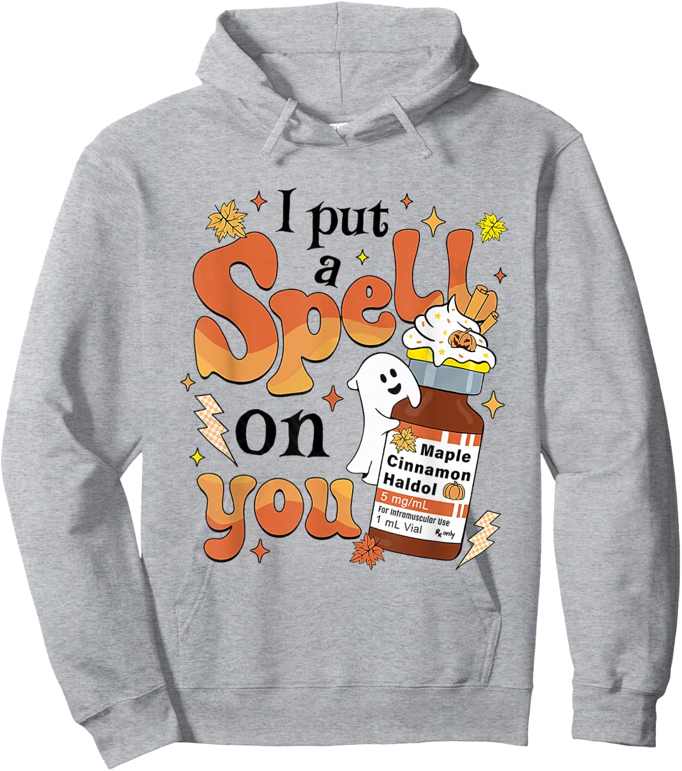 Retro ER ICU Halloween I Put A Spell On You Funny Haldol Hoodie - Hoodie | Ash