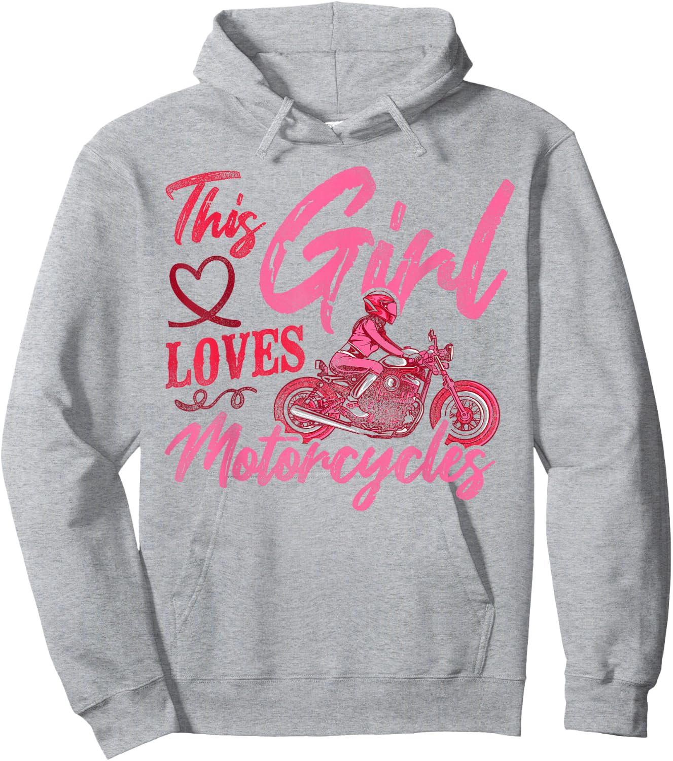 Classic Motorcycle Biker Girl Female This Girl Loves Hoodie - Hoodie | Ash