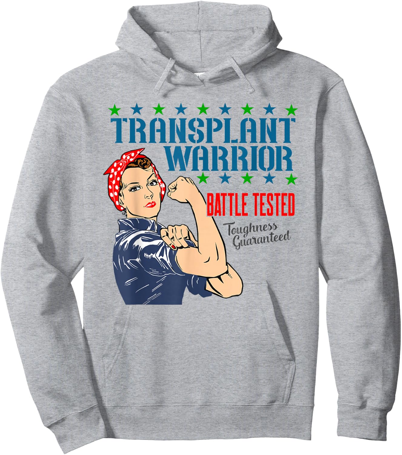 Transplant Warrior a Vintage Women's Transplant Recipient Hoodie - Hoodie | Ash