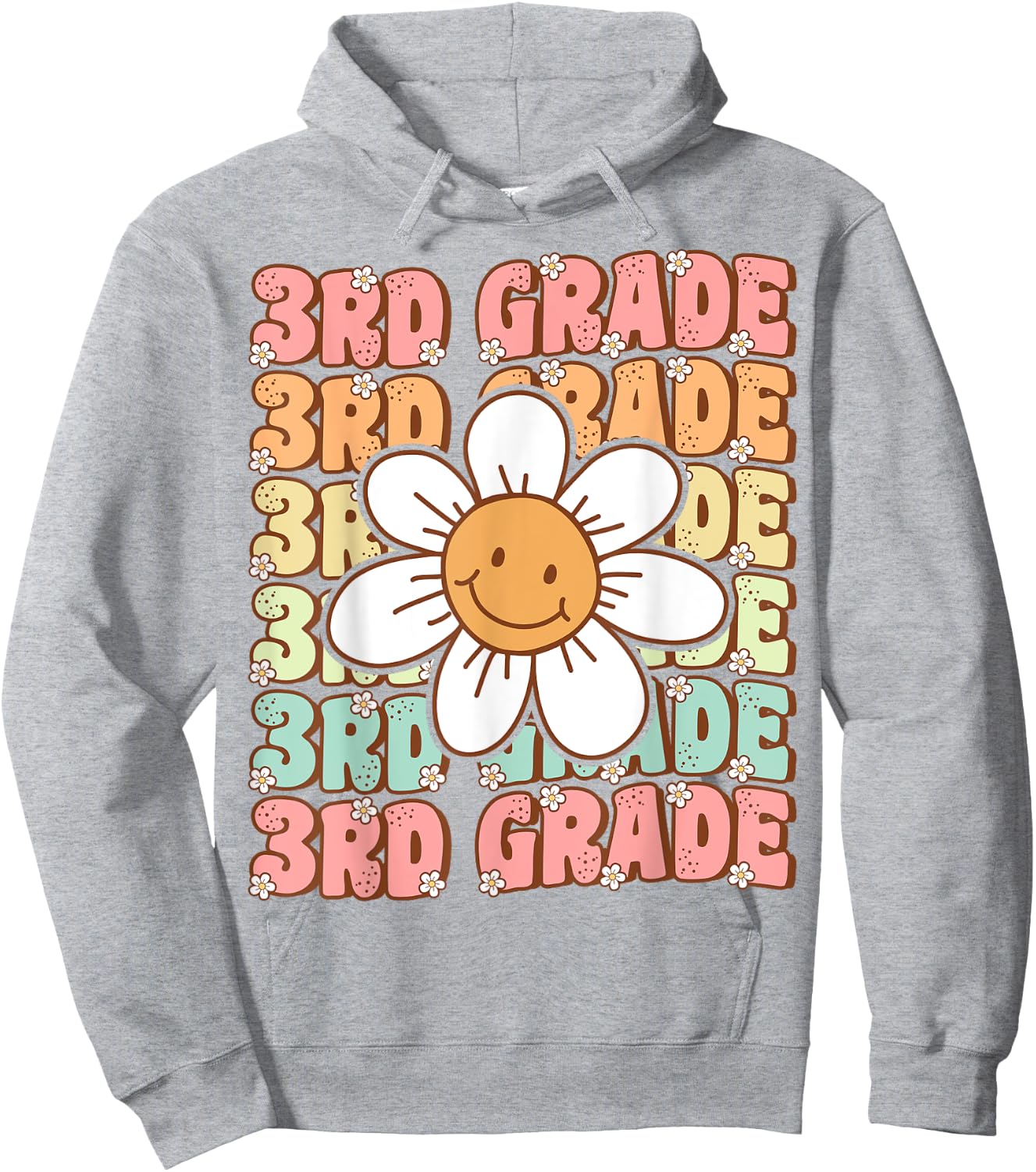 Groovy 3rd Grade Back to School First Day of Third Grade Hoodie - Hoodie | Ash