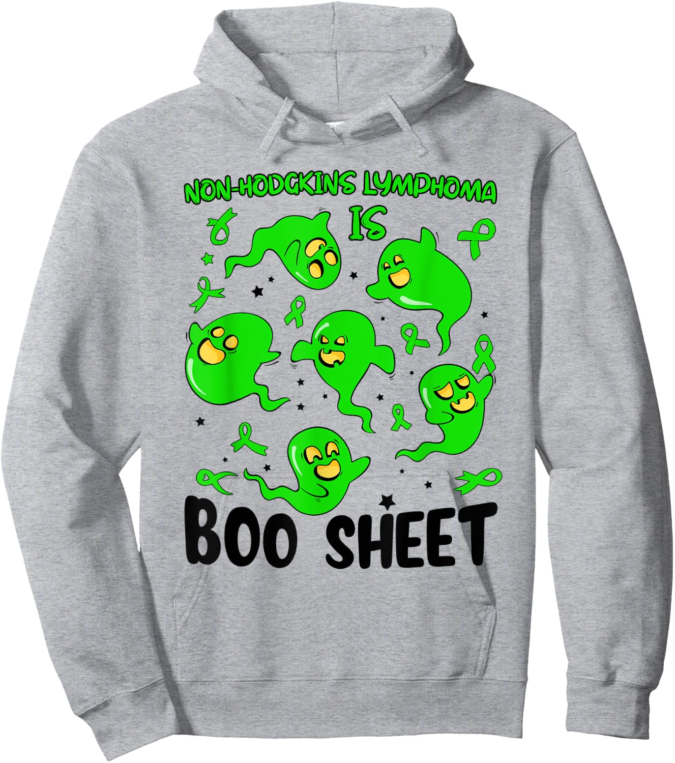 Funny Non Hodgkins Lymphoma Is Boo Sheet Ghost Halloween Hoodie - Hoodie | Ash