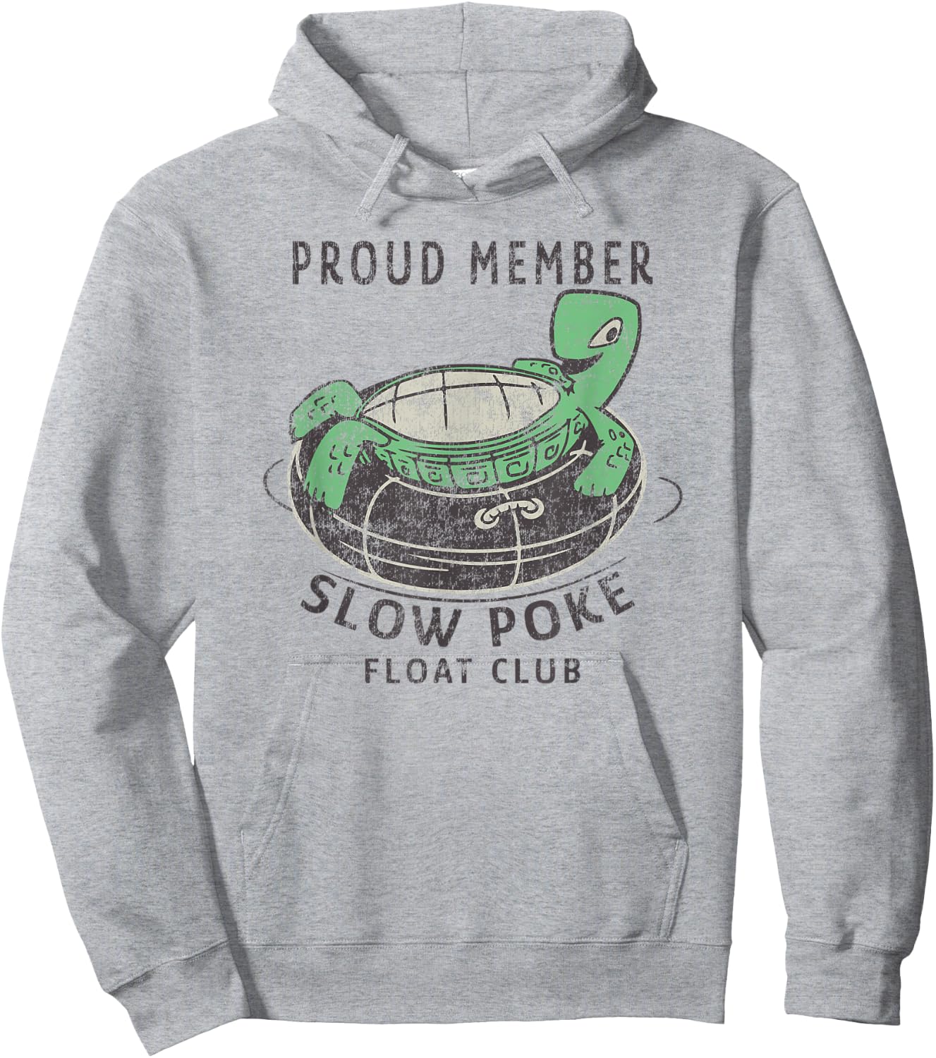 Proud Member Slow Poke Floating Club - River Tube Floating Hoodie - Hoodie | Ash