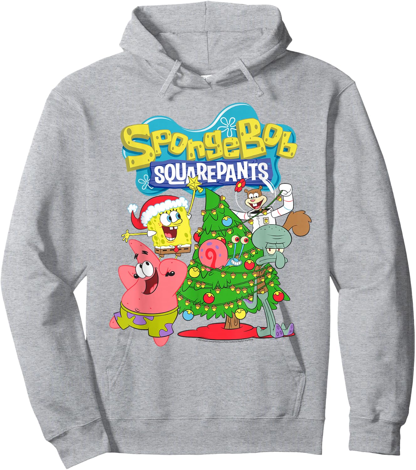SpongeBob SquarePants Christmas Tree Hoodie - Hoodie | Ash