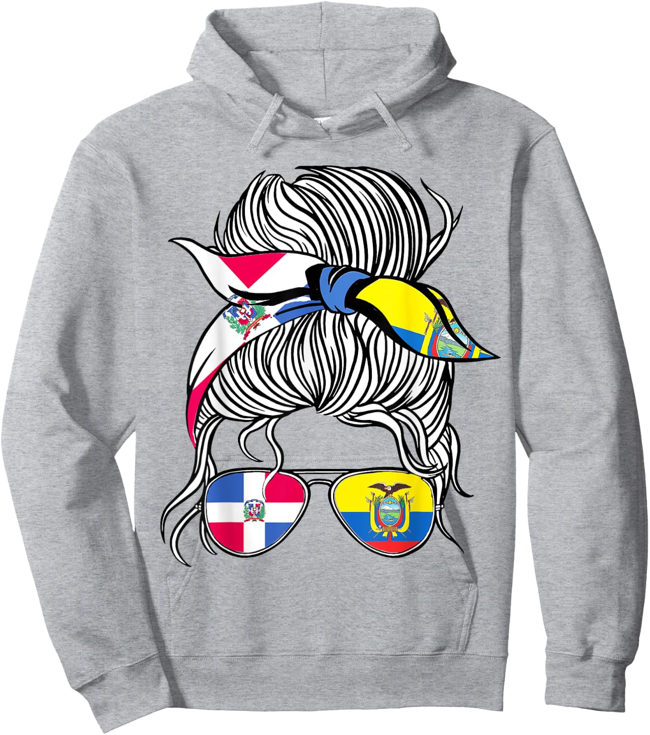 Dominican Republic Flag Ecuador Grown Women Girl Country Hoodie - Hoodie | Ash