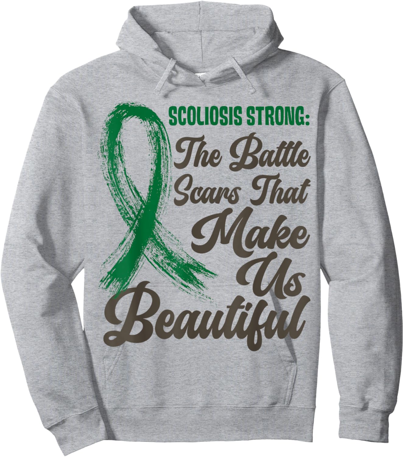 Funny Scoliosis Strong, Scoliosis Awareness Women Hoodie - Hoodie | Ash
