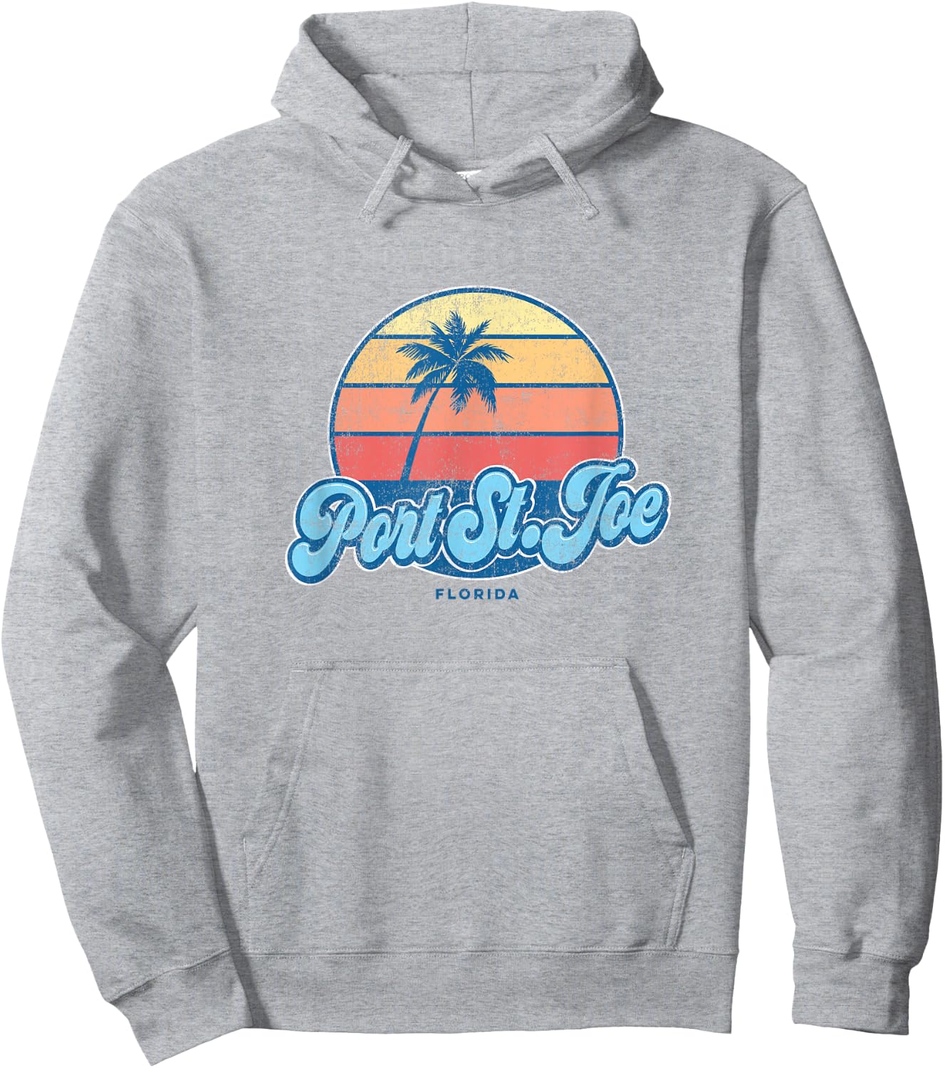 Vintage Port St. Joe Florida FL Classic 70s Retro Surfer Hoodie - Hoodie | Ash