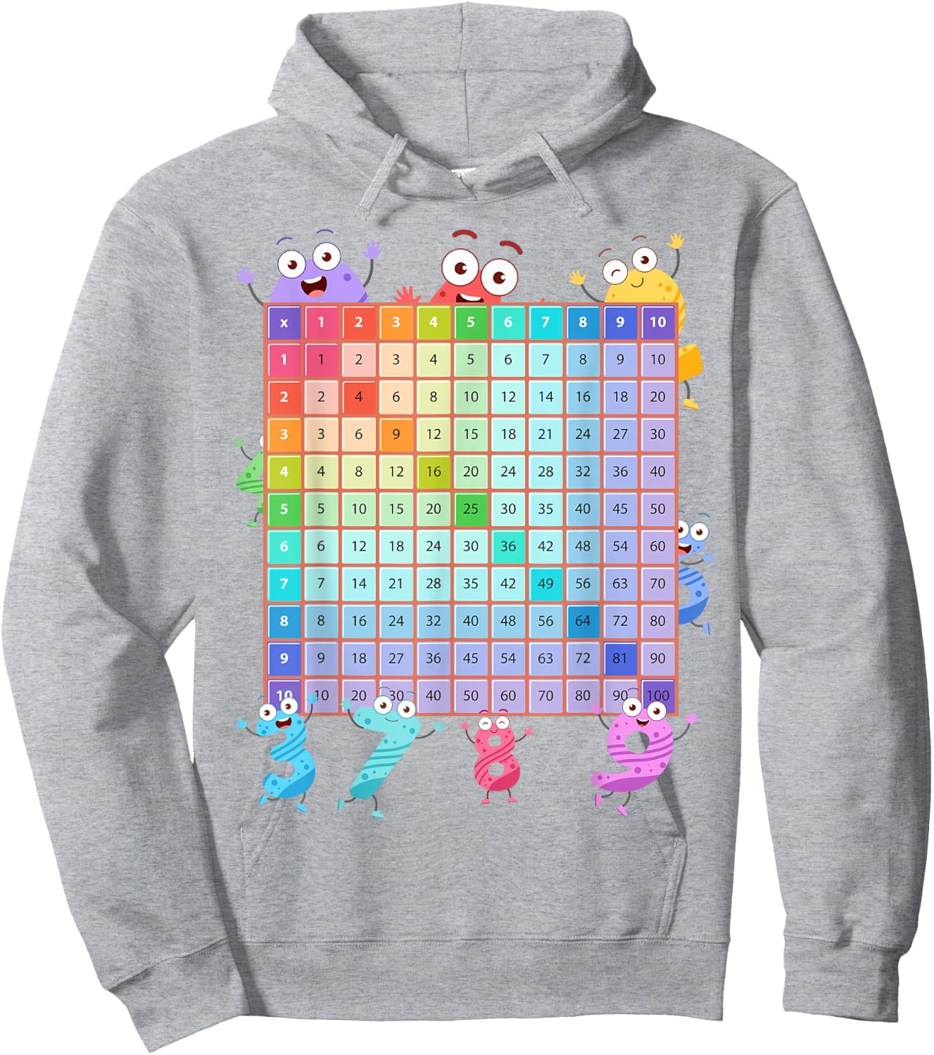 Maths Fancy Dress Idea For Kids & Kids Multiplication Square Hoodie - Hoodie | Ash