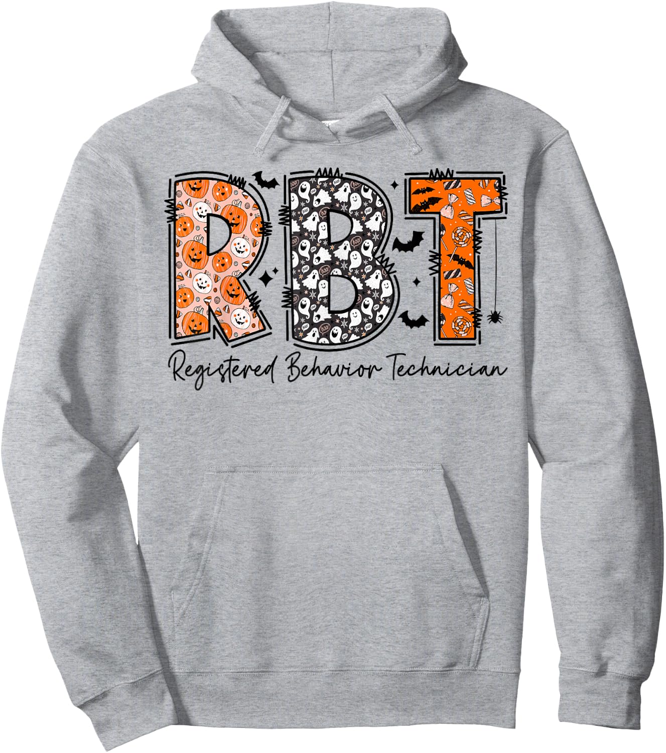 Funny RBT Halloween Registered Behavior Technician Halloween Hoodie - Hoodie | Ash
