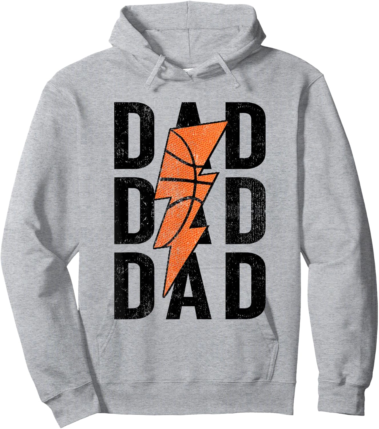 Daddy Basketball Lightning Basketball Dad Gifts Father's Day Hoodie - Hoodie | Ash