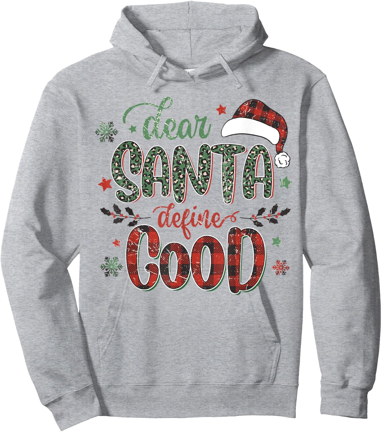 Dear Santa Define Good Funny Christmas Matching Hoodie - Hoodie | Ash