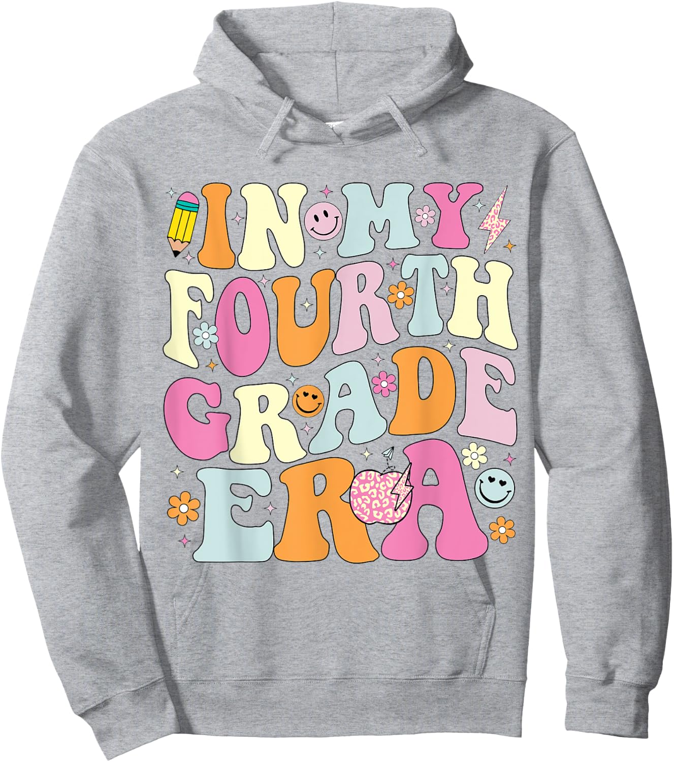 In My Fourth Grade Era 4th Grade Girl Teacher Back to School Hoodie - Hoodie | Ash