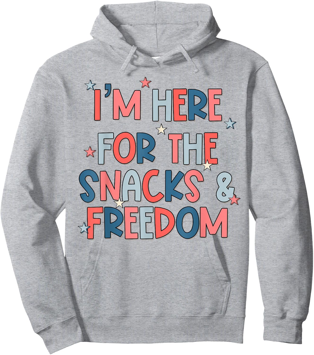 I'm Here For The Snacks And Freedom 4th of July Kid Boy Girl Hoodie - Hoodie | Ash