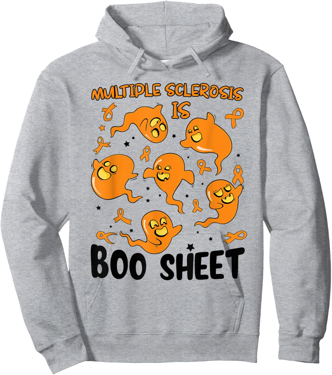 Funny Multiple Sclerosis Is Boo Sheet Ghost Halloween Hoodie - Hoodie | Ash