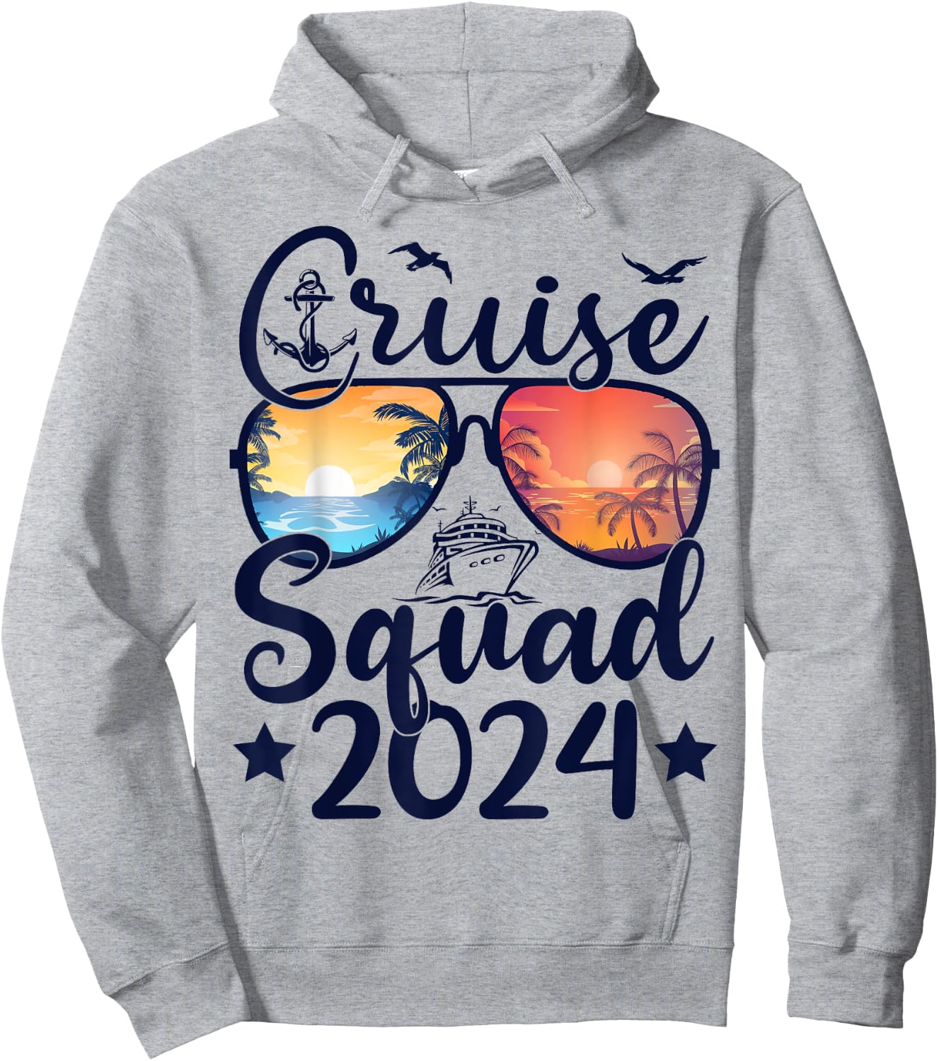 Cruise Squad 2024 Summer Vacation Family Cruise Ship Hoodie - Hoodie | Ash