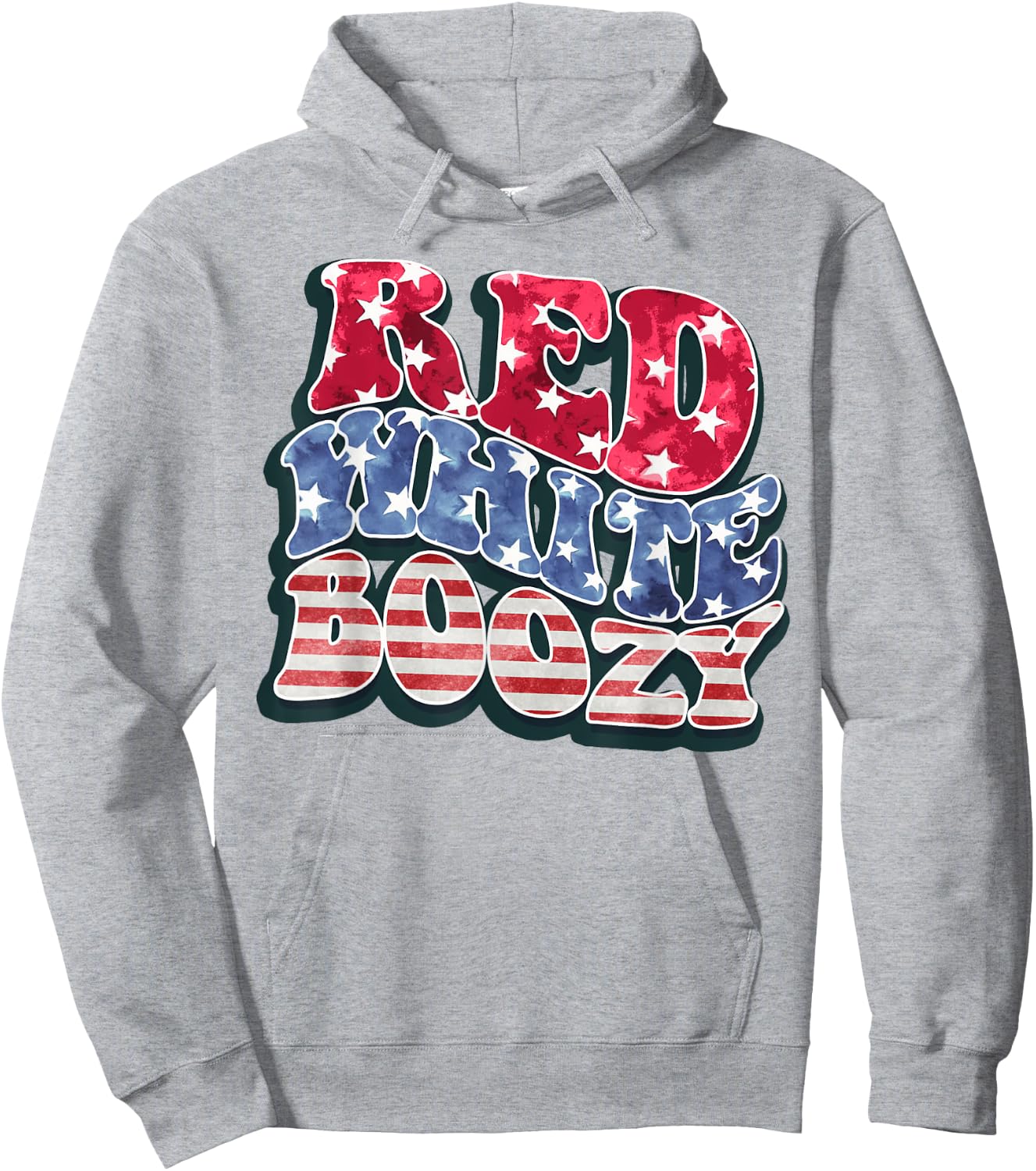 Red White And Boozy Shirt 4th Of July Funny Drinking Party Hoodie - Hoodie | Ash