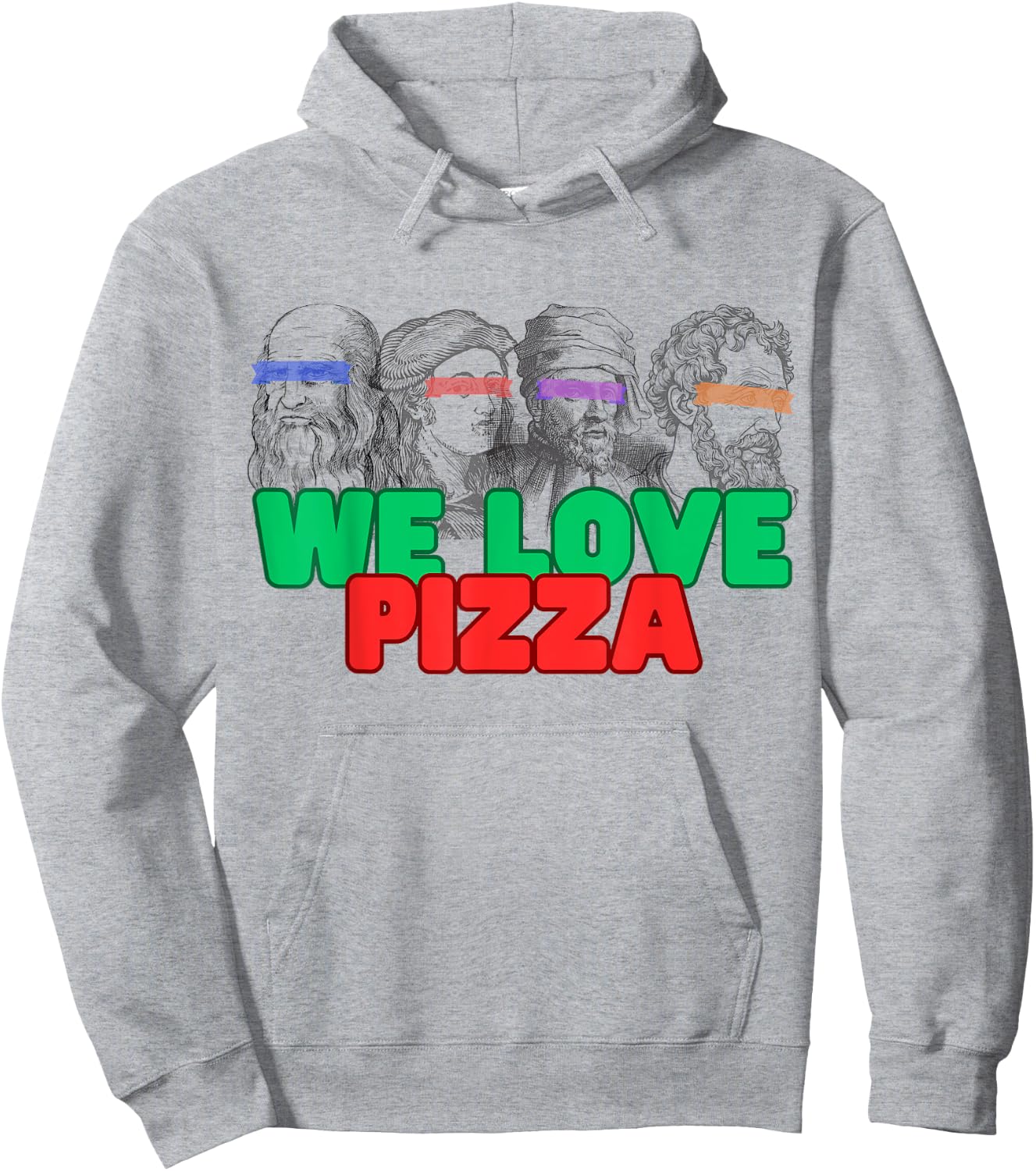 Ninja Artist Renaissance Leonardo Rafael Donny Michelangelo Hoodie - Hoodie | Ash