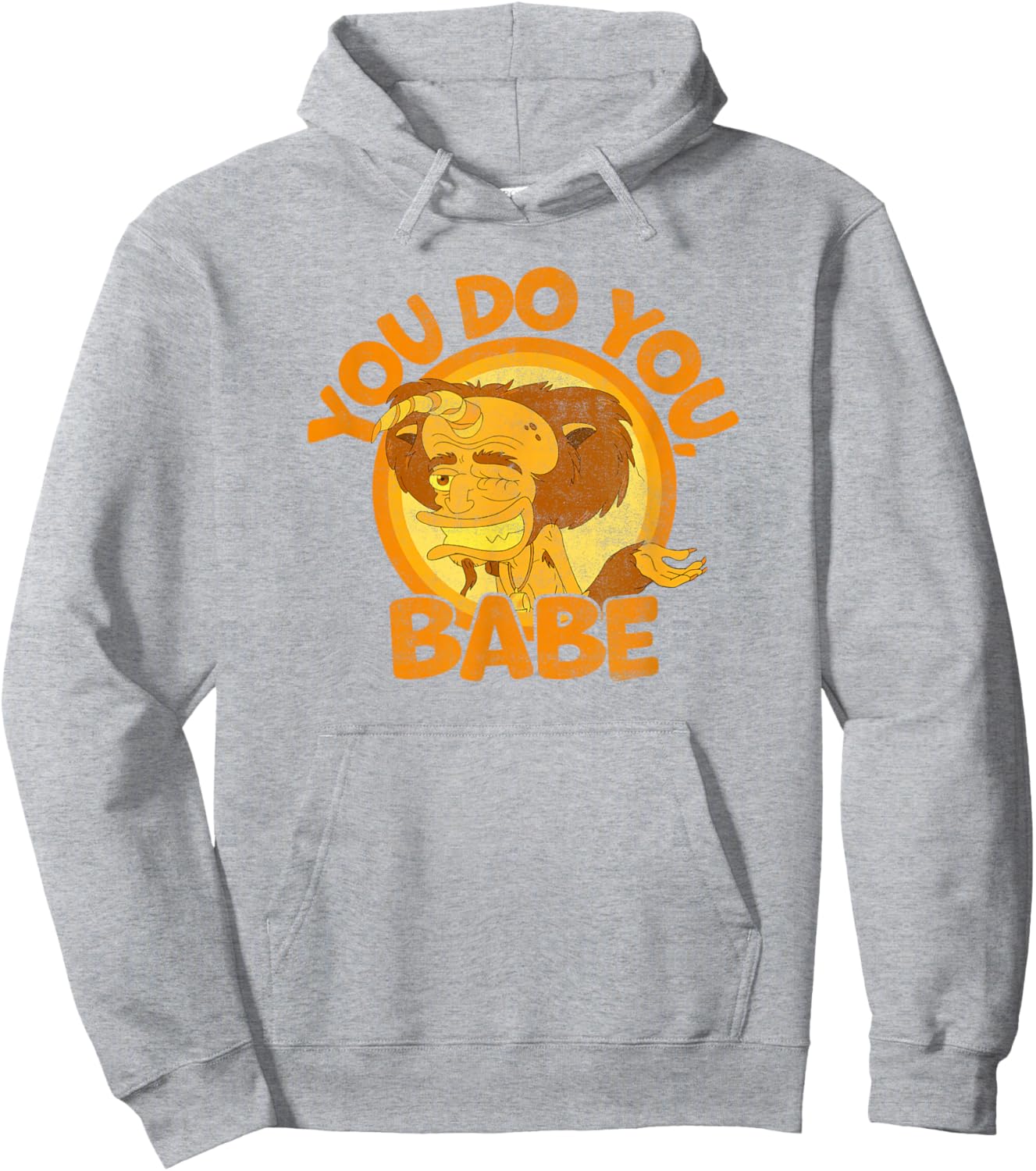 Big Mouth You Do You Babe Hormones Monster Rick Vintage Shot Hoodie - Hoodie | Ash