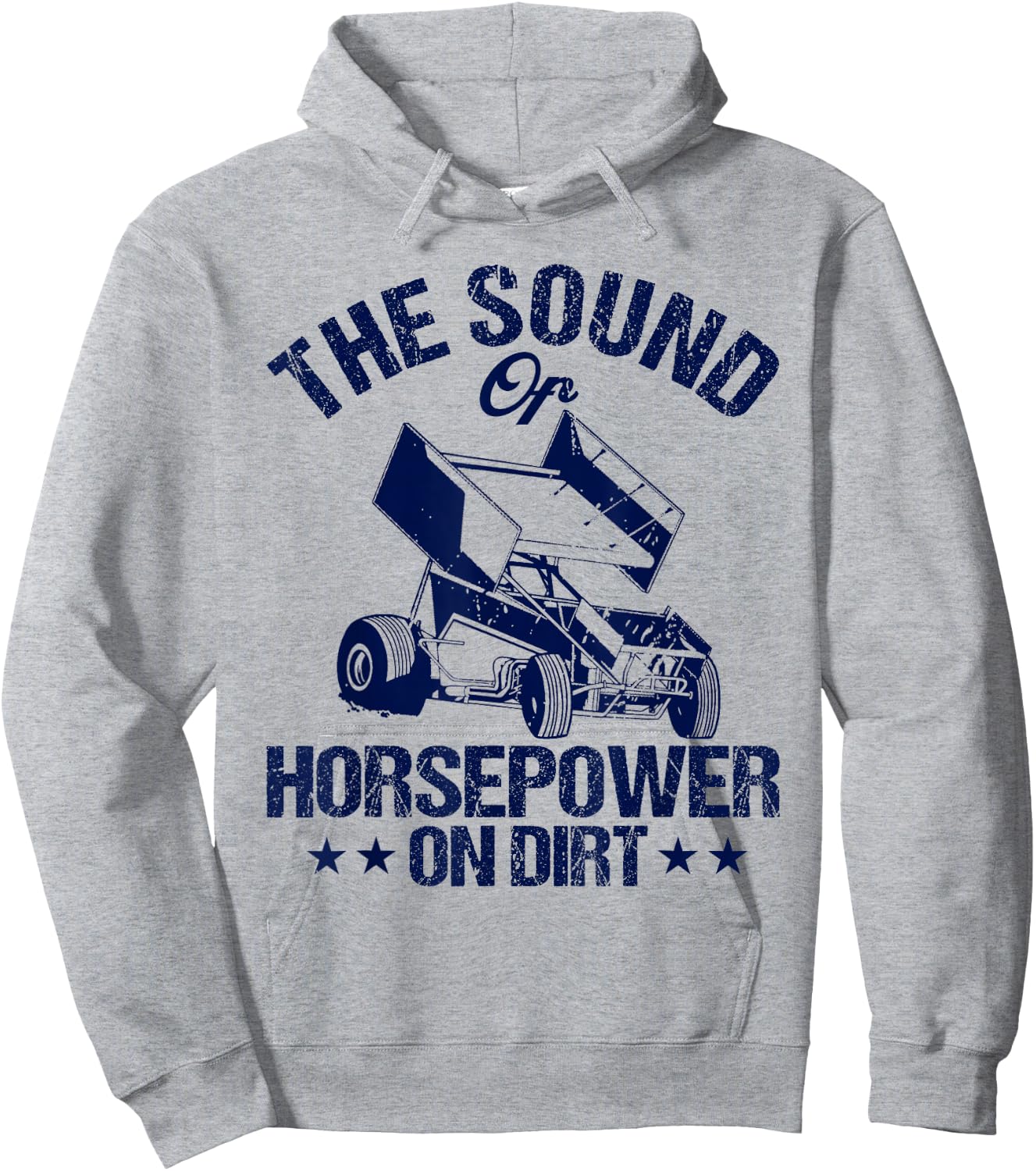 Sprint Car Racing The Sound Of Horsepower On Dirt Race Hoodie - Hoodie | Ash