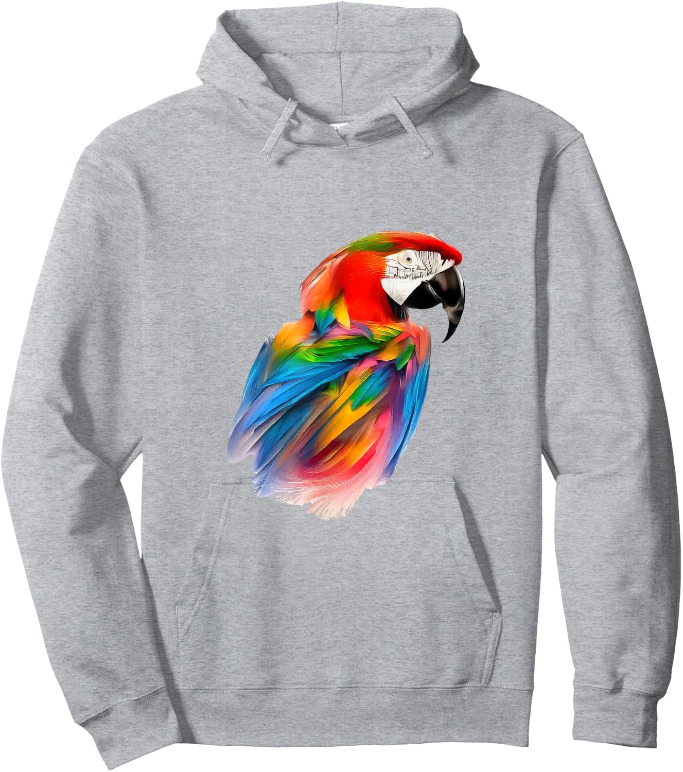 Red Macaw Parrot Colourful Bird Macaw Kanga Scarlet Macaw Hoodie - Hoodie | Ash