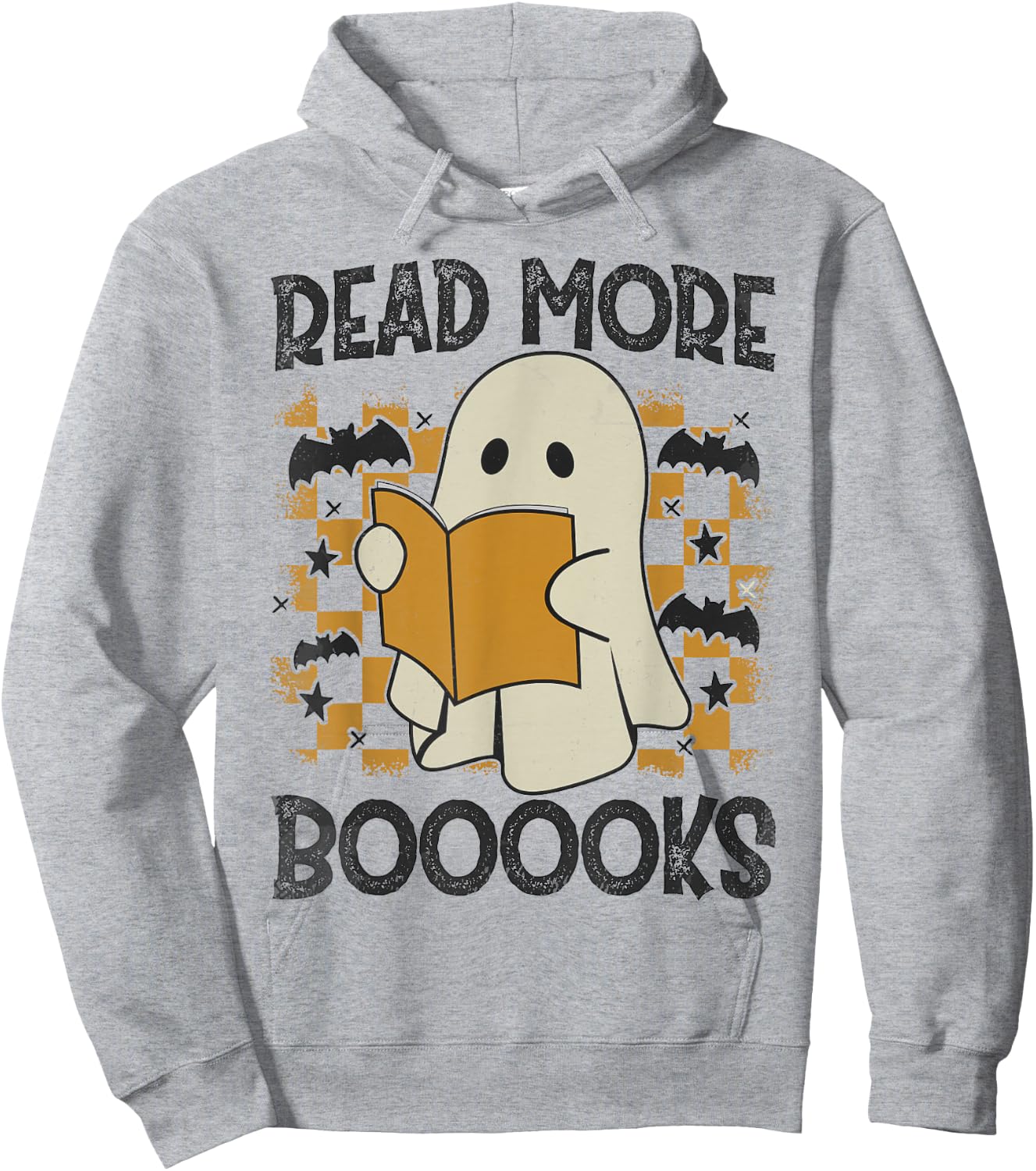 Halloween Read More Books Funny Ghost Reading Book Halloween Hoodie - Hoodie | Ash