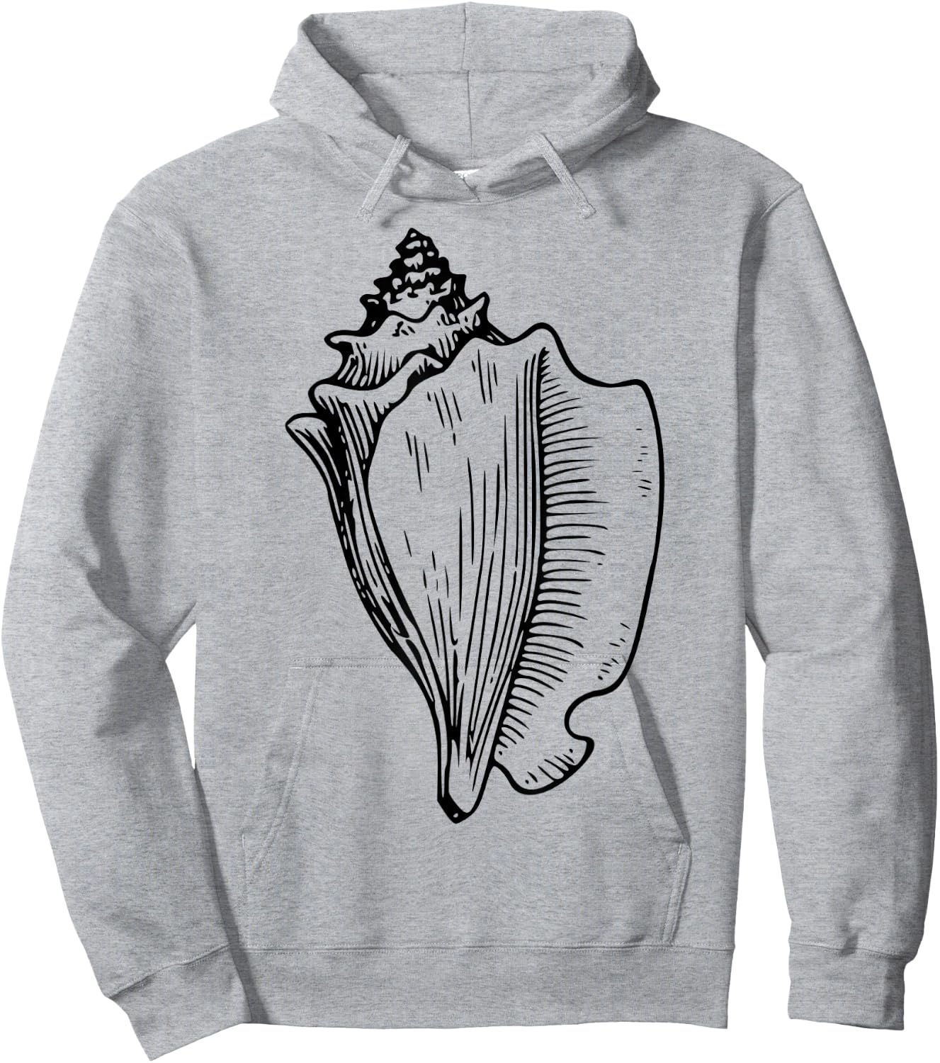 Conch Shell Crown Ocean Sea Hoodie - Hoodie | Ash
