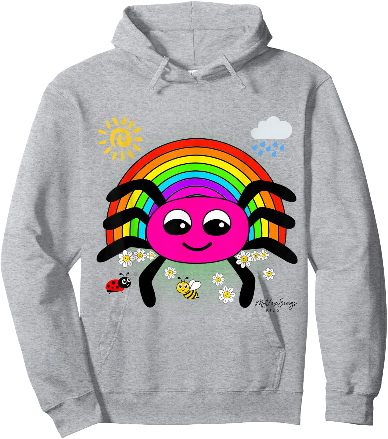 Itsy Bitsy Incy Wincy Spider Cute Nursery Rhymes design Hoodie - Hoodie | Ash