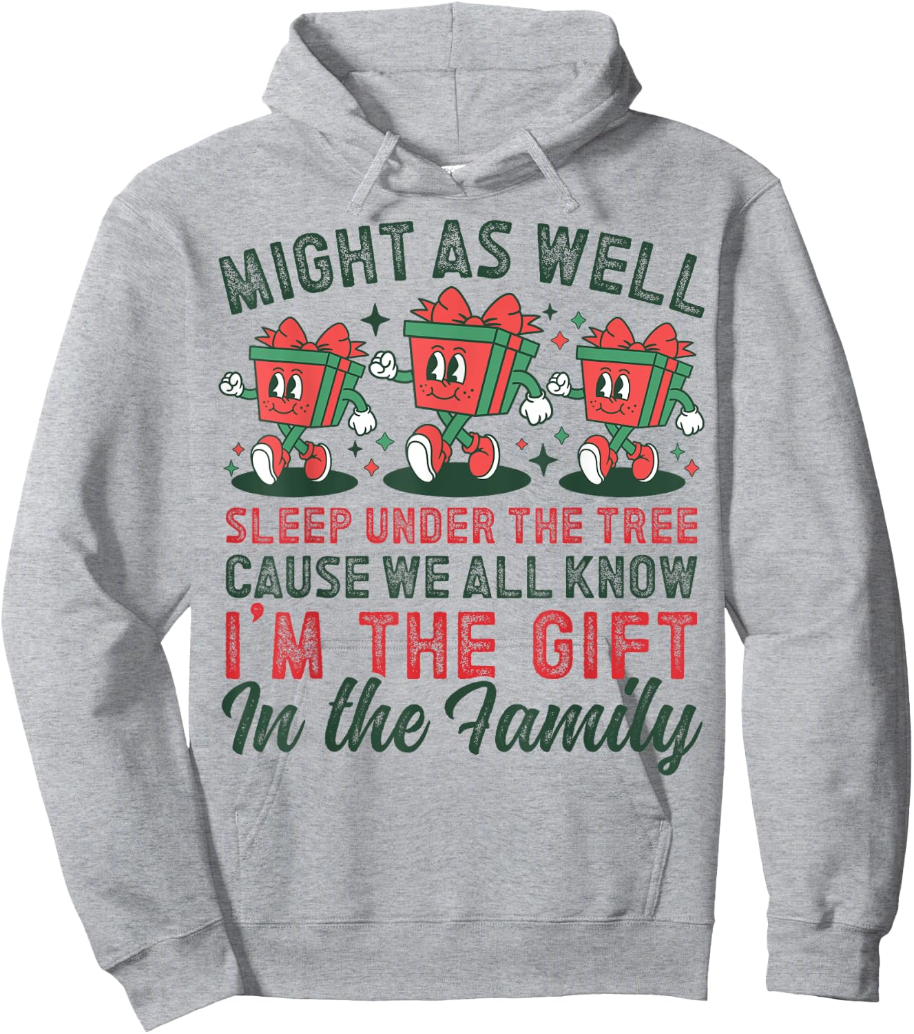 Might As Well Sleep Under the Tree Christmas Men Kids Women Hoodie - Hoodie | Ash