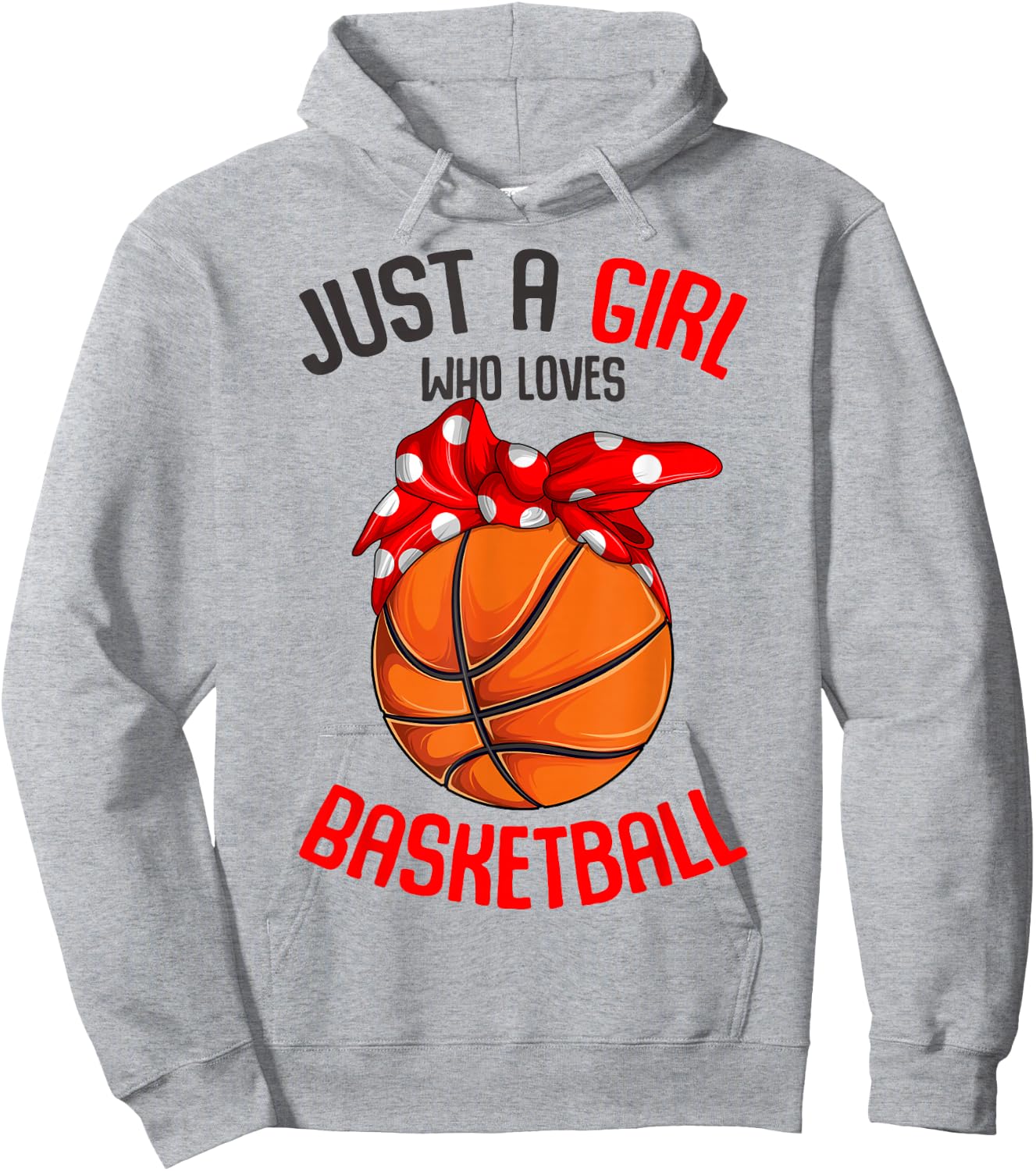 Just a Girl who Loves Basketball Girl Kids Girls Small Hoodie - Hoodie | Ash