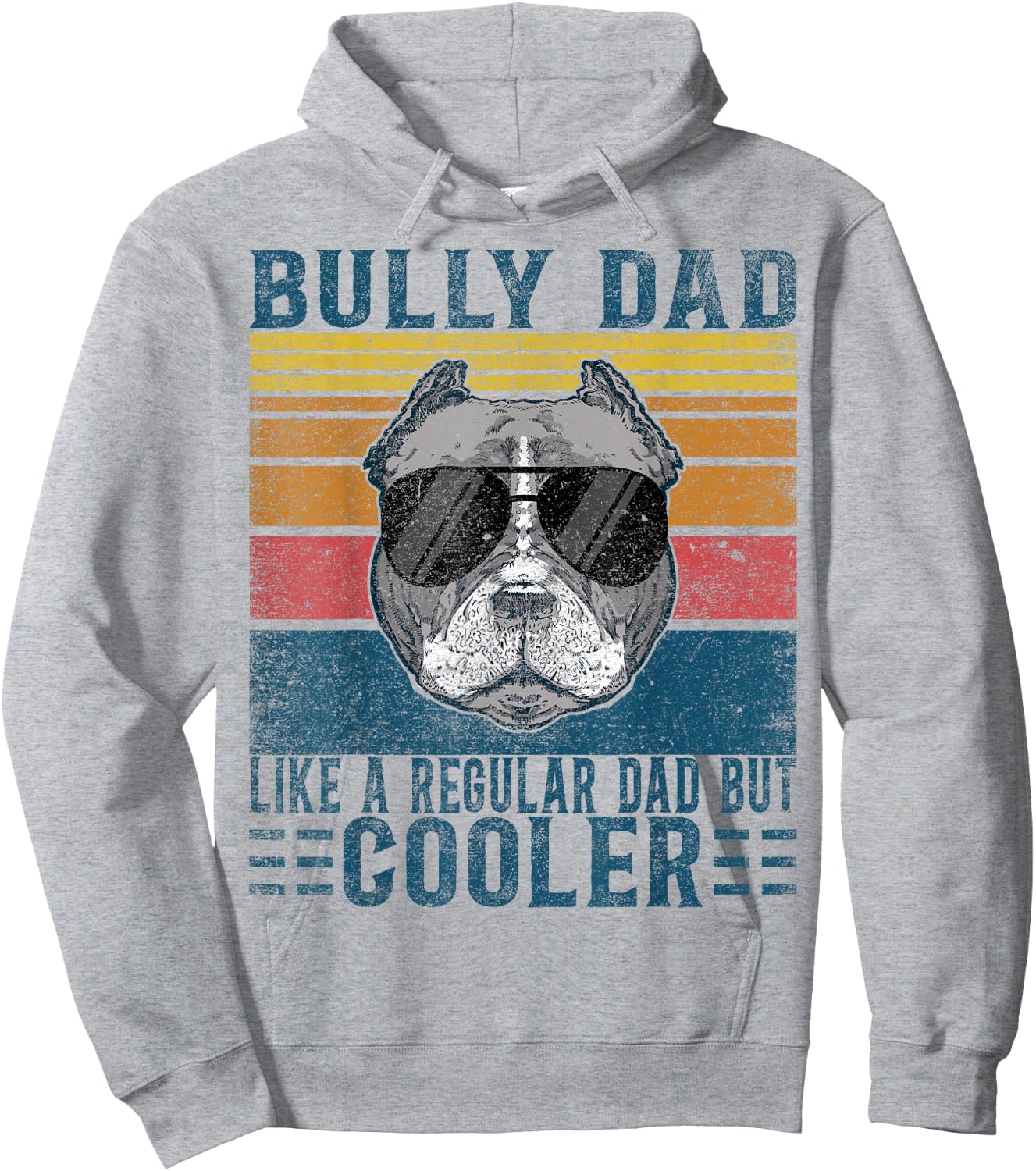 Bully XL Pitbull Like Regular Dad But Cooler American Bully Hoodie - Hoodie | Ash