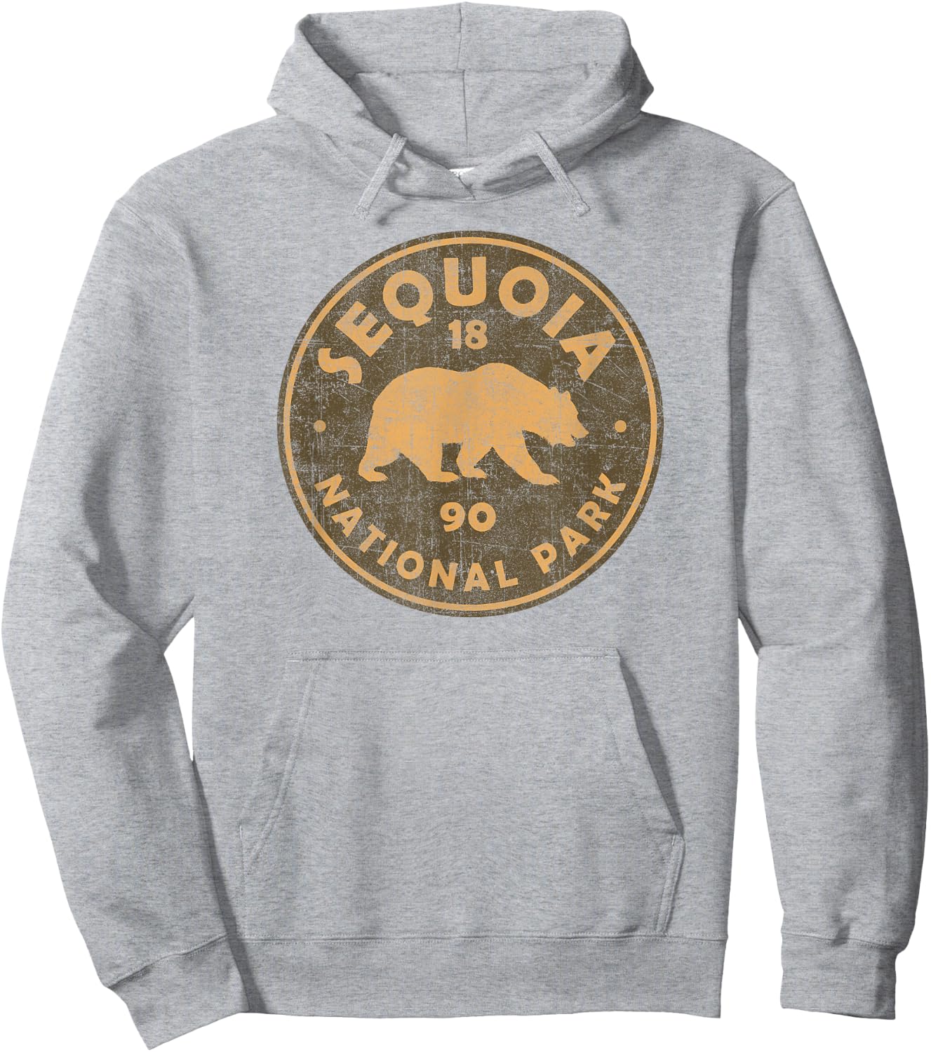 Retro Sequoia National Park Women Men Kids Vintage Hiking Hoodie - Hoodie | Ash