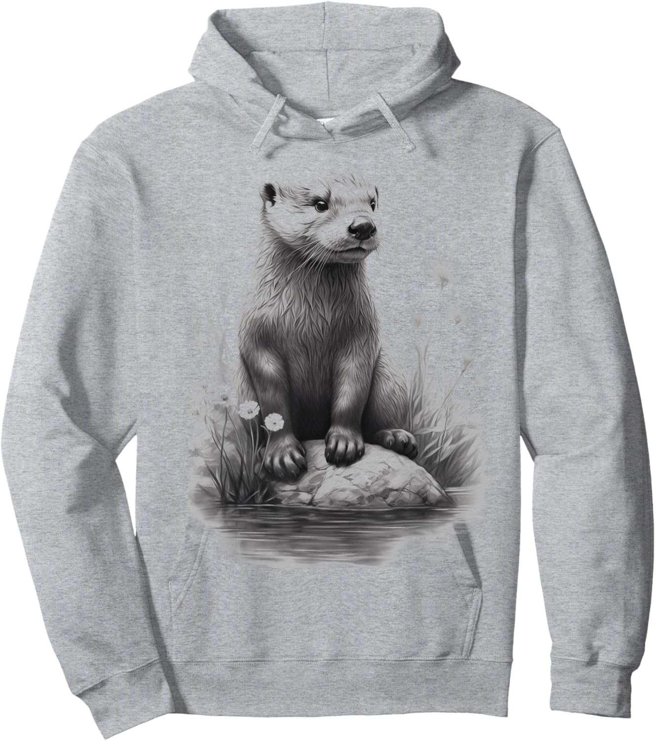 River Otter t shirt for boys & girls Cute Otter Animal Funny Hoodie - Hoodie | Ash