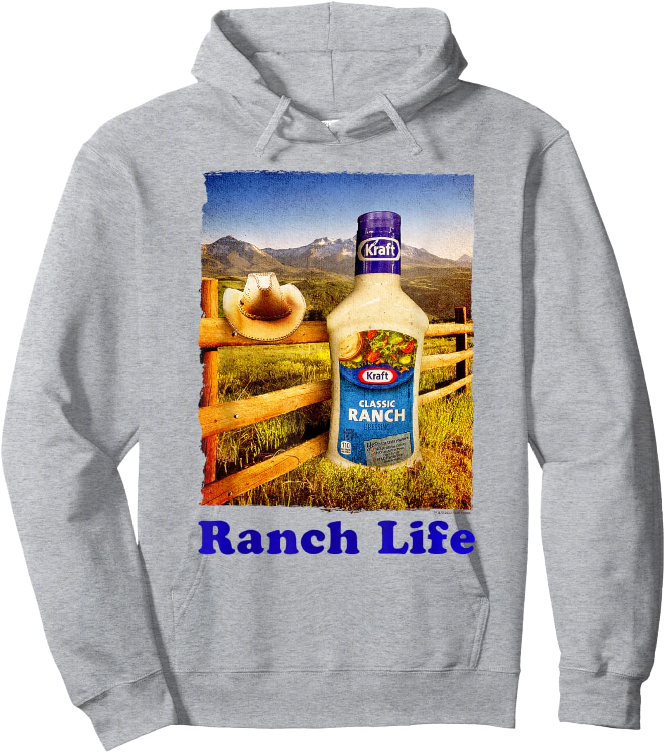 Heinz Kraft Ranch Life Classic Dressing Cowboy Portrait Hoodie - Hoodie | Ash