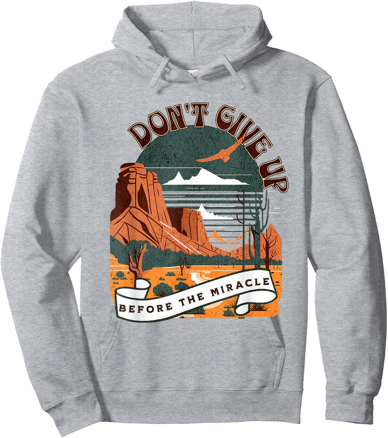 Christian Don't Give Up Before Miracle Women Boho Hoodie - Hoodie | Ash