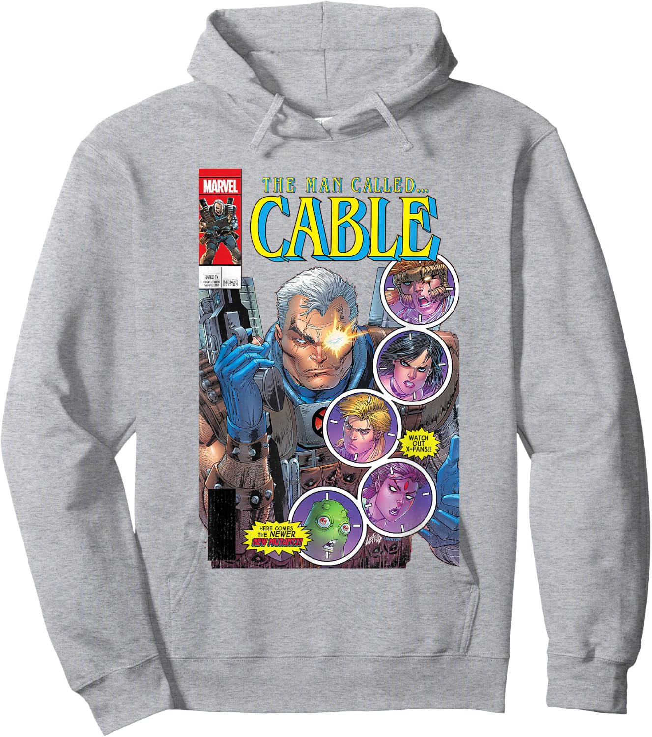 Marvel X-Men The Man Called Cable & Team Comic Cover Hoodie - Hoodie | Ash