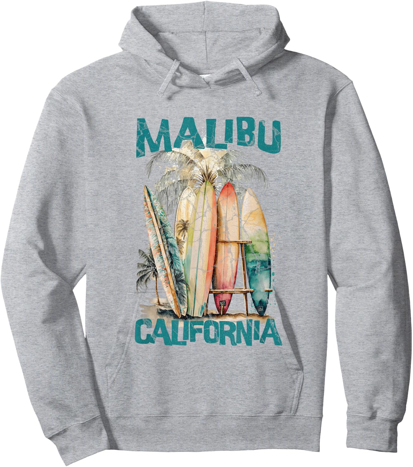 Malibu California Hoodie - Hoodie | Ash