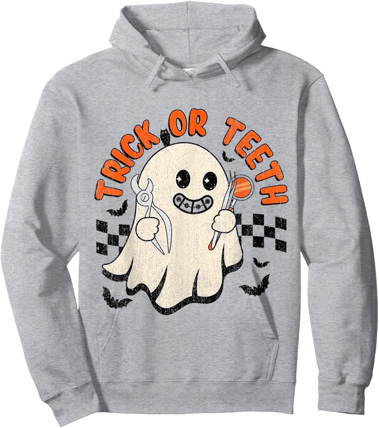 Orthodontist Halloween Trick Or Treat Dentist, Dental Assis Hoodie - Hoodie | Ash