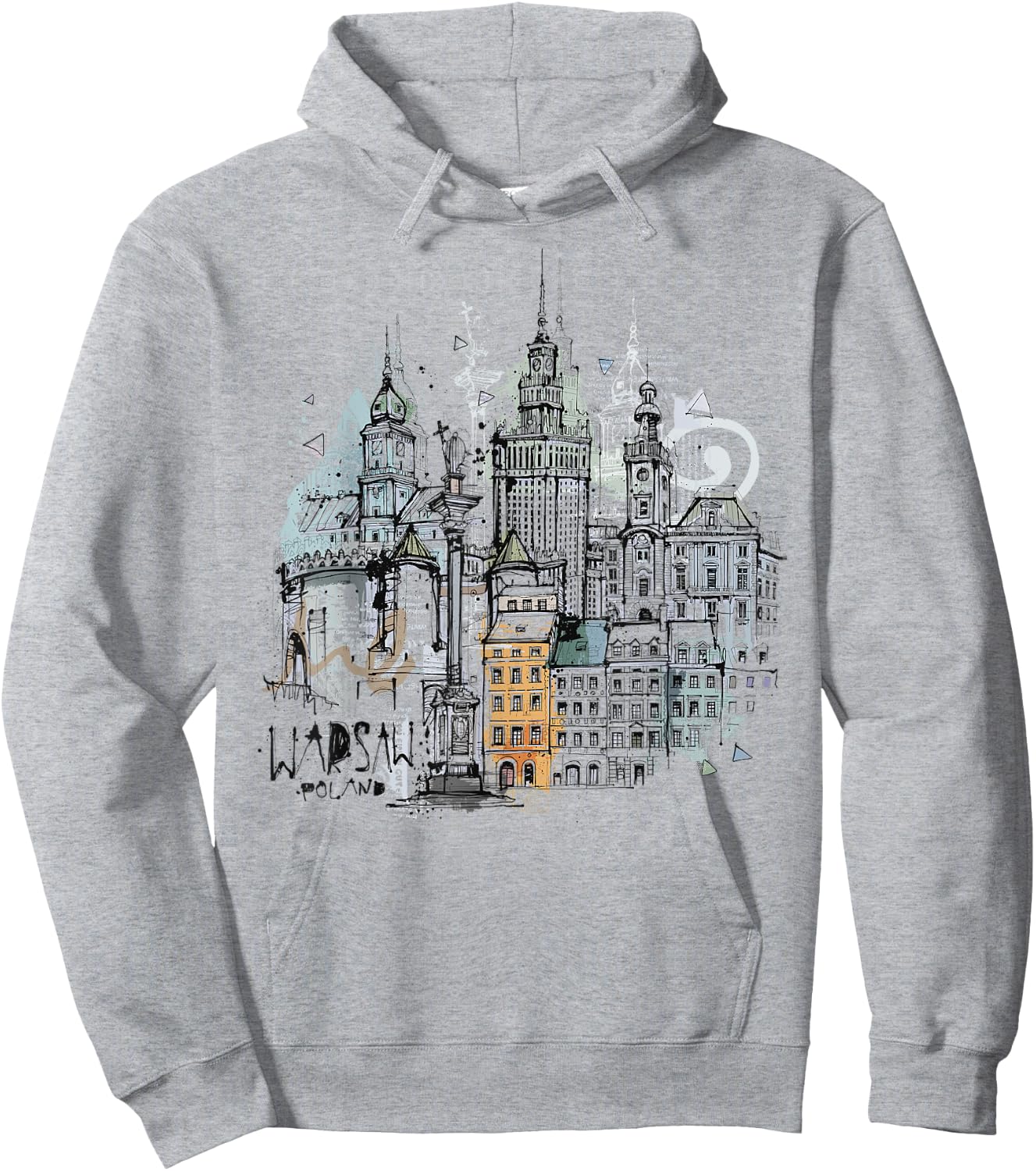Travel Europe Poland Warsaw Polska Polish Vacation Souvenir Hoodie - Hoodie | Ash