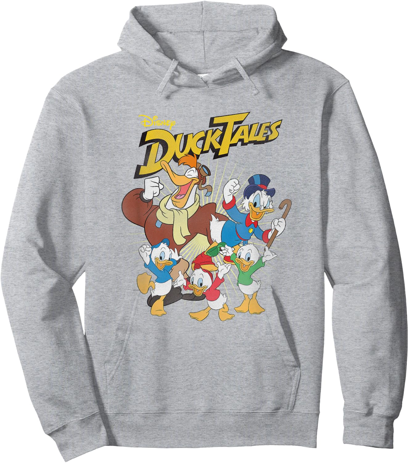 Disney DuckTales Main Characters Full of Joy Group Shot Hoodie - Hoodie | Ash