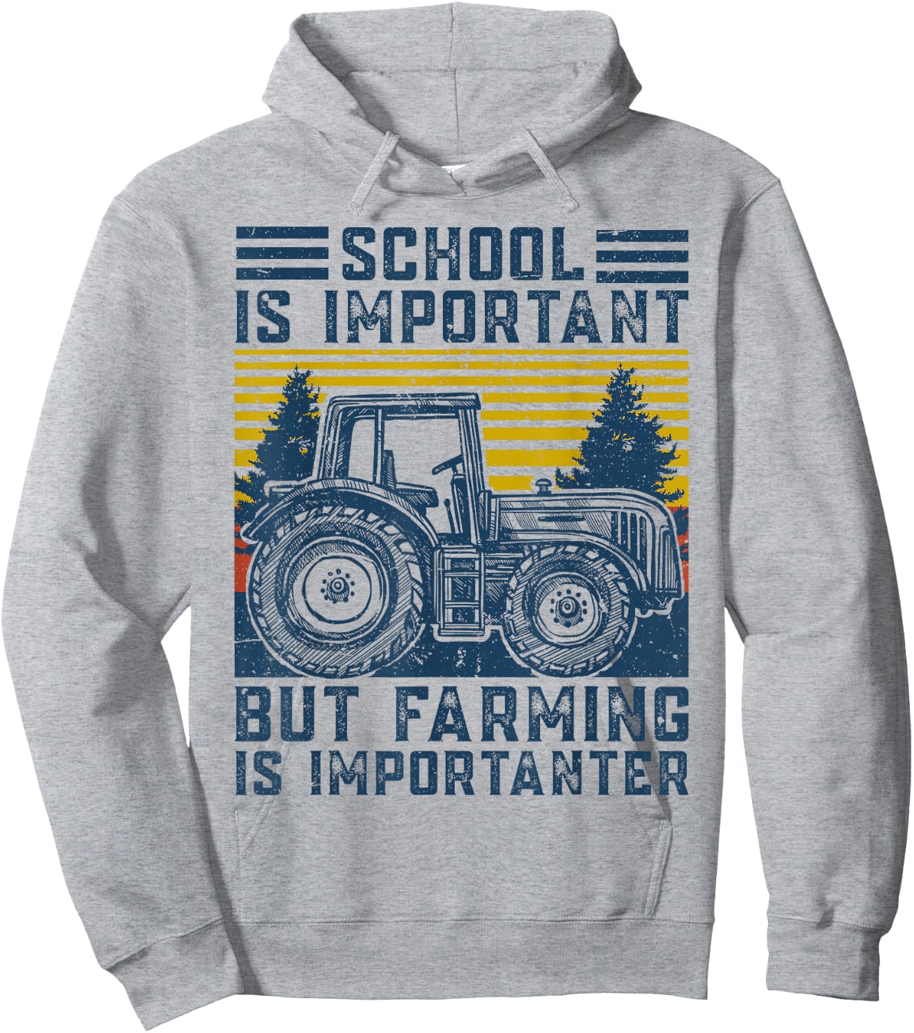 But Farming is Importanter Farmer Tractor Funny Farm Boys Hoodie - Hoodie | Ash