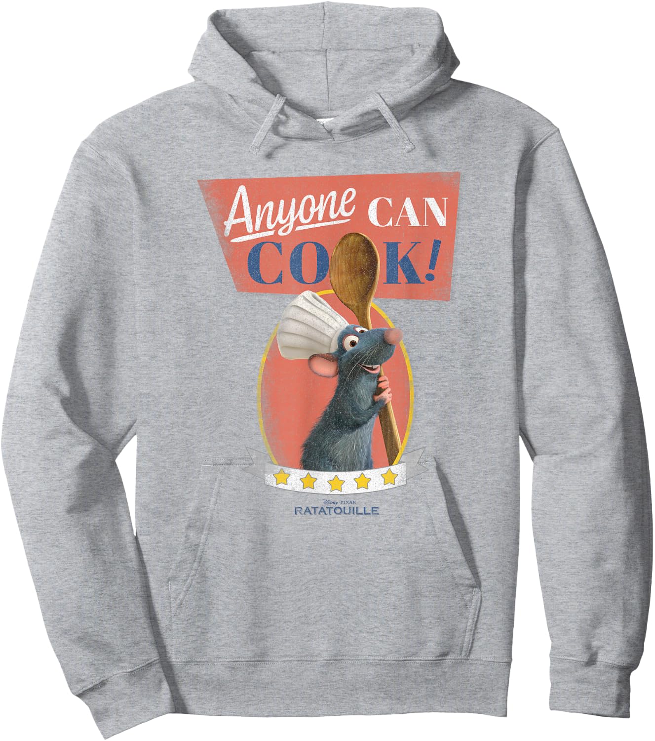 Disney Pixar Ratatouille Anyone Can Cook Five Stars Hoodie - Hoodie | Ash