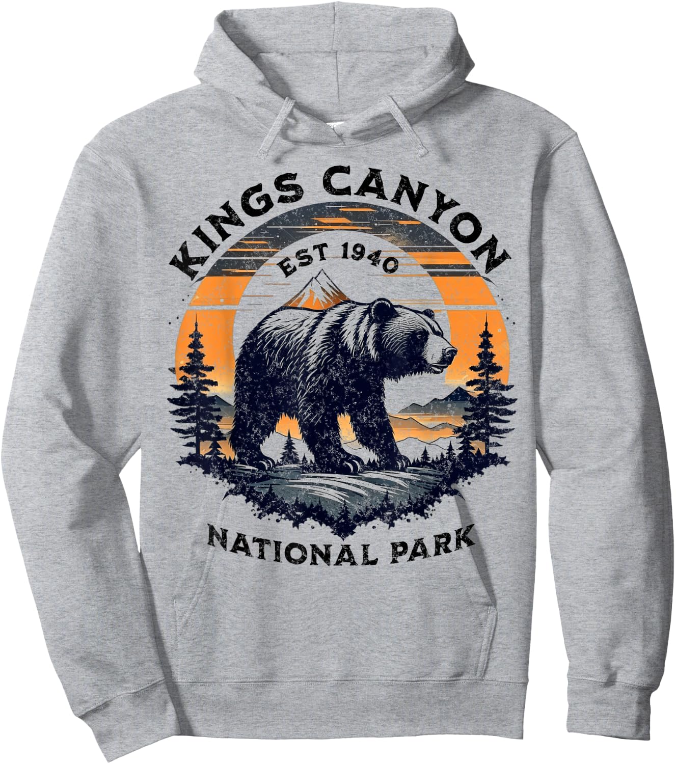 Kings Canyon National Park Hoodie - Hoodie | Ash