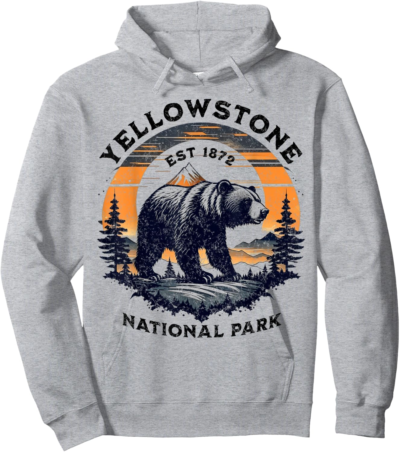 Yellowstone National Park Hoodie - Hoodie | Ash