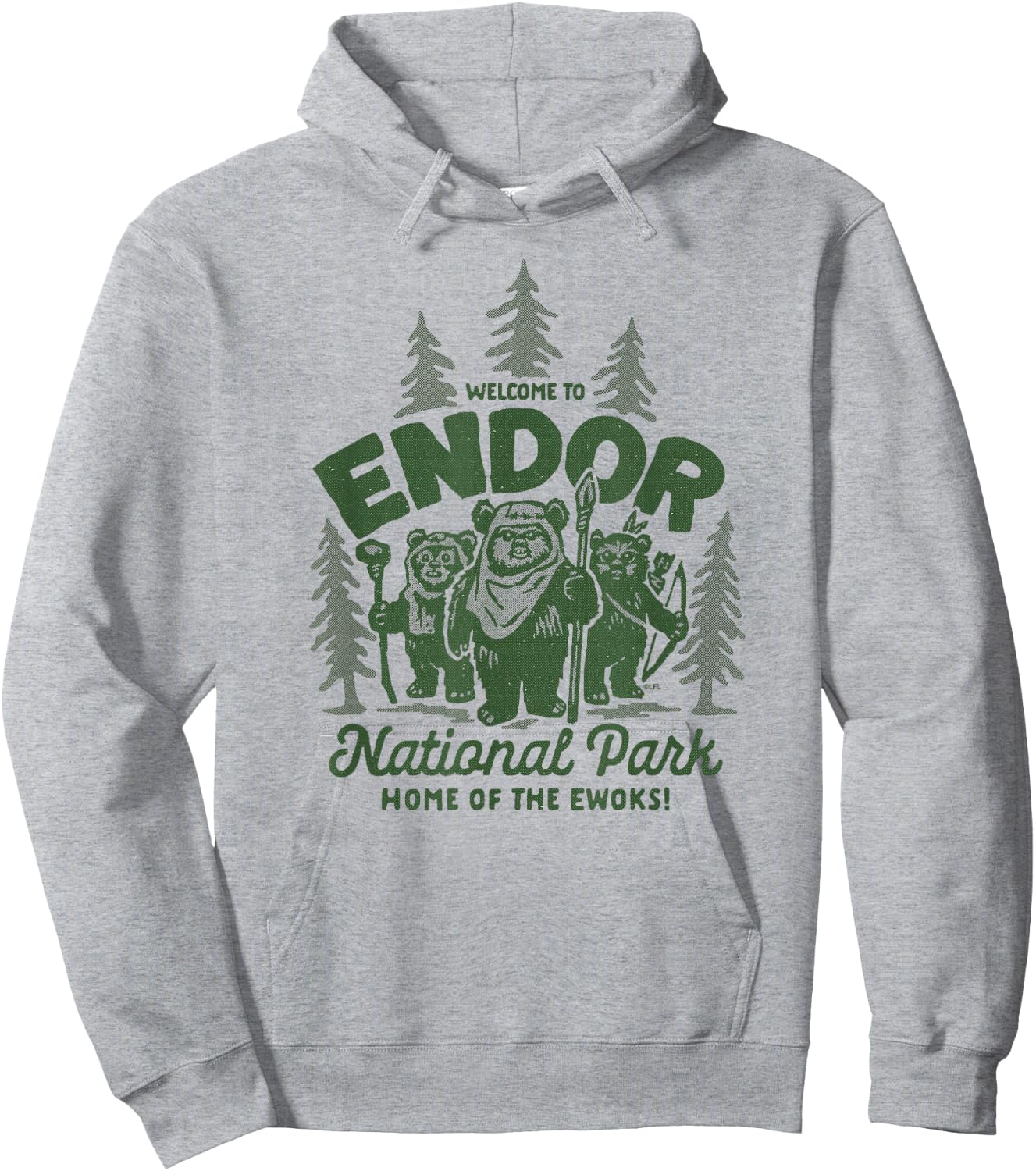 Star Wars Travel Vacation Endor National Park Ewoks Hoodie - Hoodie | Ash