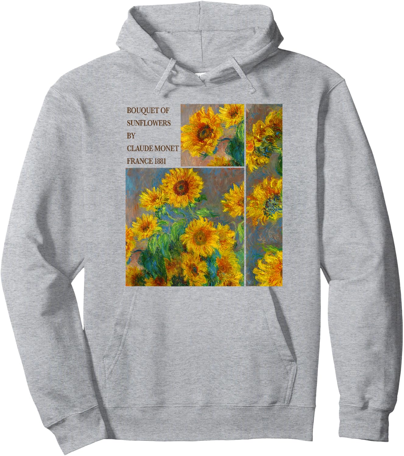 Bouquet Of Sunflowers By Claude Monet France 1881 Painting Hoodie - Hoodie | Ash